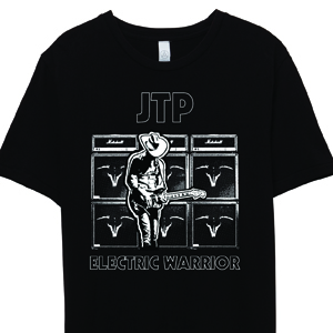 Tee shirt design, Fall 2018.

Artwork for Mute recording artist Josh T. Pearson, 
based on T-Rex's 1971 masterpiece "Electric Warrior".

Design by Nicholas Restivo.